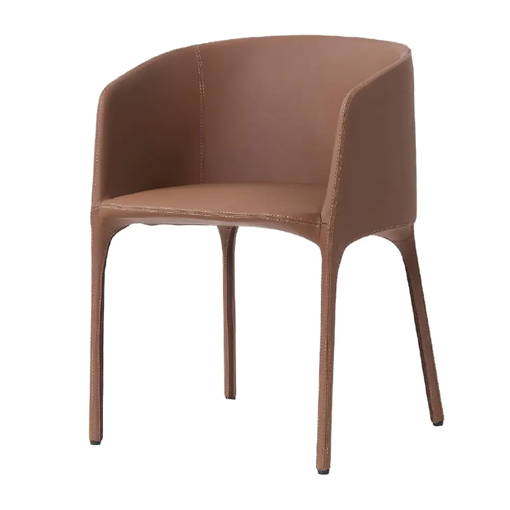 Terra Leather Tub Armchair Terra Leather Tub Armchair - a terracotta tub with slim legs
