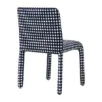 Dogtooth Dining Chair - a monochrome houndstooth wrap (alternate view)
