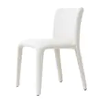 Pebble Upholstered Dining Chair - a softly padded stone-grey frame
