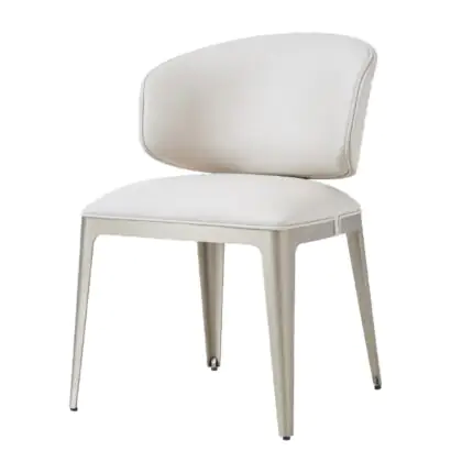 Pearl Curved Dining Chair - a pearl-toned curved back on slim legs