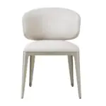 Pearl Curved Dining Chair - a pearl-toned curved back on slim legs (alternate view)