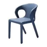 Cobalt Open-Back Dining Chair - a cobalt open-back shell