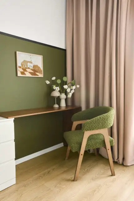 Art and Desk Feature Wall by Crosby