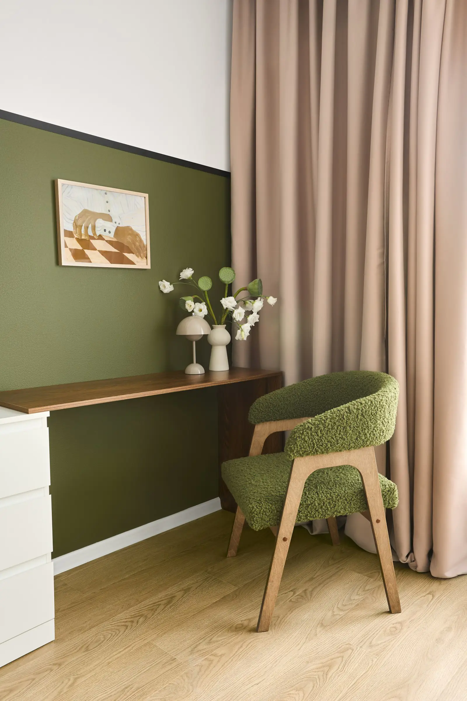 Art and Desk Feature Wall by Crosby
