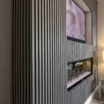 Backlit TV Wall with LED Cove by Crosby