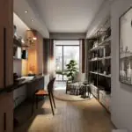 Built-in Bookshelf Wall by Crosby