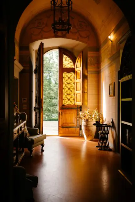 Carved Foyer Wall Panel by Crosby