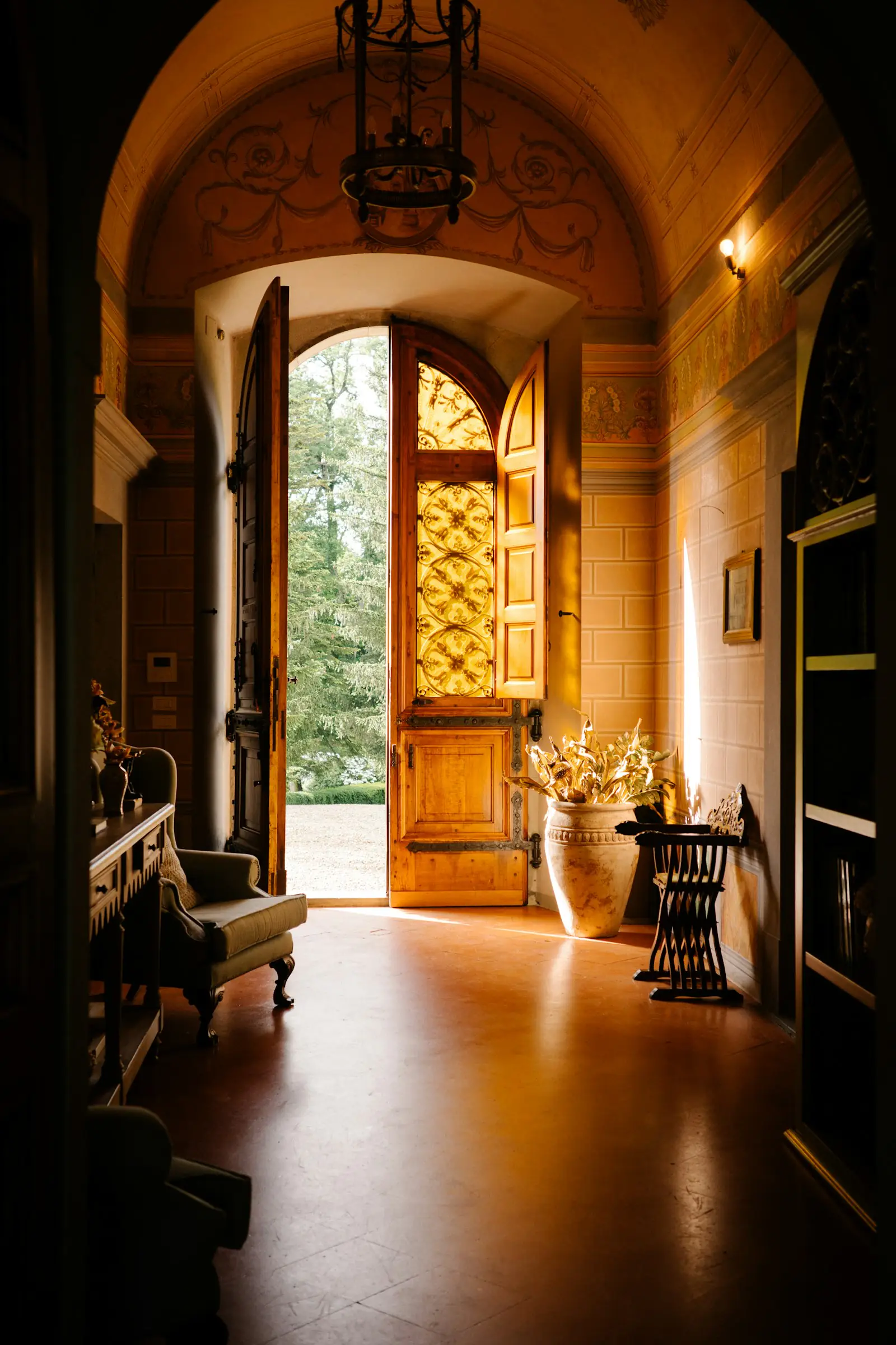 Carved Foyer Wall Panel by Crosby