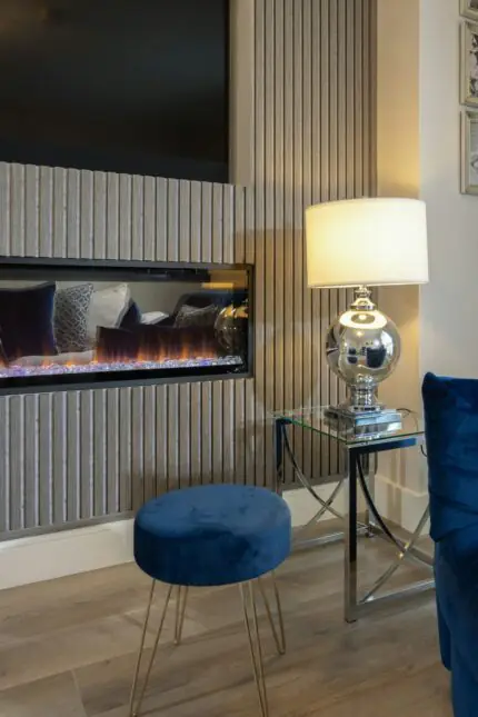 Charcoal Veneer TV Panel by Crosby
