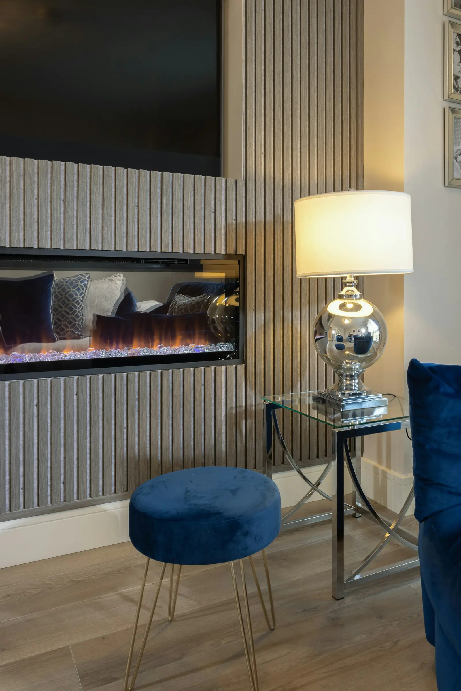 Charcoal Veneer TV Panel by Crosby