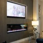 Fireplace-Style TV Wall