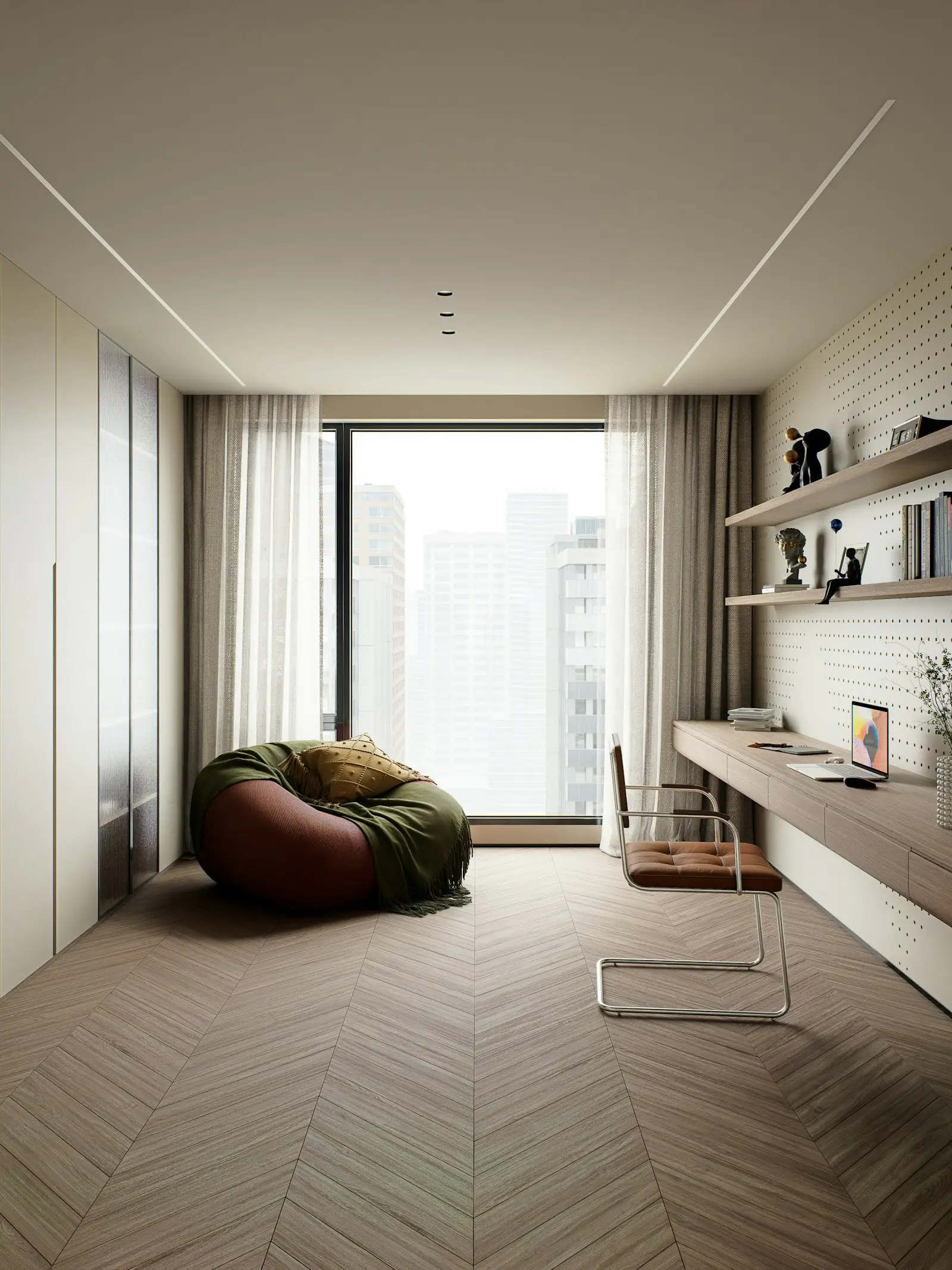 Minimal Desk Niche Wall by Crosby