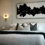 Textured Plaster Bed Wall by Crosby