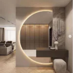 Mirror-Framed Foyer Wall